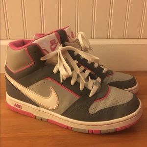 Women’s Nike Air Force One Pink White Sneakers 8.5